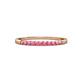 3 - Clara 1.80 mm Pink Tourmaline 10 Stone Wedding Band 