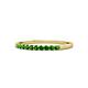 1 - Clara 2.00 mm Green Garnet 10 Stone Wedding Band 