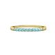 3 - Clara 2.00 mm Aquamarine 10 Stone Wedding Band 