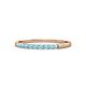 1 - Clara 2.00 mm Aquamarine 10 Stone Wedding Band 
