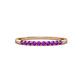 3 - Clara 2.00 mm Amethyst 10 Stone Wedding Band 