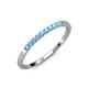 2 - Clara 2.00 mm Blue Topaz 10 Stone Wedding Band 