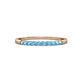 3 - Clara 2.00 mm Blue Topaz 10 Stone Wedding Band 