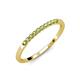 3 - Clara 2.00 mm Peridot 10 Stone Wedding Band 