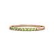 1 - Clara 2.00 mm Peridot 10 Stone Wedding Band 
