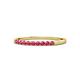 1 - Clara 2.00 mm Rhodolite Garnet 10 Stone Wedding Band 