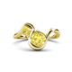 1 - Nerida 1.73 ctw Cushion Shape (6.00 mm) and Princess Shape Created Yellow Sapphire Women Toi Et Moi Wave Engagement Ring 