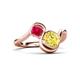 3 - Nerida 1.60 ctw Cushion Shape Created Yellow Sapphire (6.00 mm) and Princess Shape Created Ruby Women Toi Et Moi Wave Engagement Ring 