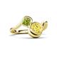 3 - Nerida 1.63 ctw Cushion Shape Created Yellow Sapphire (6.00 mm) and Princess Shape Peridot Women Toi Et Moi Wave Engagement Ring 