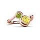 3 - Nerida 1.63 ctw Cushion Shape Created Yellow Sapphire (6.00 mm) and Princess Shape Peridot Women Toi Et Moi Wave Engagement Ring 