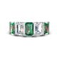 1 - Brianna 3.83 ctw Emerald Shape Created Alexandrite and Lab Grown Diamonds (6x4 mm) Five Stone Wedding Band 