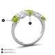 4 - Brianna 3.50 ctw Emerald Shape Peridot and Lab Grown Diamonds (6x4 mm) Five Stone Wedding Band 
