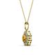 4 - Urania 0.80 ctw Citrine (5.00 mm) and Lab Grown Diamond Floral Halo Pendant 