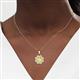 2 - Urania 1.59 ctw Yellow Sapphire (6.00 mm) and Accented Lab Grown Diamond Halo Floral Pendant 