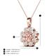 4 - Urania 1.41 ctw Morganite (6.00 mm) and Accented Lab Grown Diamond Halo Floral Pendant 