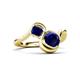 3 - Nerida 1.60 ctw Cushion & Princess Shape Created Blue Sapphire Women Toi Et Moi Wave Engagement Ring 