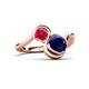3 - Nerida 1.60 ctw Cushion Shape Created Blue Sapphire & Princess Shape Created Ruby Women Toi Et Moi Wave Engagement Ring 