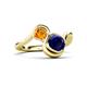 3 - Nerida 1.60 ctw Cushion Shape Created Blue Sapphire & Princess Shape Citrine Women Toi Et Moi Wave Engagement Ring 