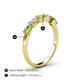 4 - Grace Pear Cut Peridot and Lab Grown Diamond 5 Stone Wedding Band 