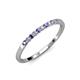 2 - Clara 2.00 mm Iolite and Diamond 10 Stone Wedding Band 