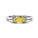 1 - Shireen 1.37 ct Marquise Shape Created Yellow Sapphire (10 x 5 mm) Women V Prong Solitaire Engagement Ring 