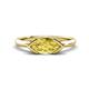 1 - Shireen 1.37 ct Marquise Shape Created Yellow Sapphire (10 x 5 mm) Women V Prong Solitaire Engagement Ring 
