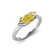4 - Shireen 1.37 ct Marquise Shape Created Yellow Sapphire (10 x 5 mm) Women V Prong Solitaire Engagement Ring 