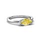 5 - Shireen 1.37 ct Marquise Shape Created Yellow Sapphire (10 x 5 mm) Women V Prong Solitaire Engagement Ring 