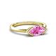 5 - Shireen 1.37 ct Marquise Shape Created Pink Sapphire (10 x 5 mm) Women V Prong Solitaire Engagement Ring 