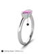 6 - Shireen 1.37 ct Marquise Shape Created Pink Sapphire (10 x 5 mm) Women V Prong Solitaire Engagement Ring 