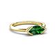 5 - Shireen 0.85 ct Marquise Shape Created Emerald (10 x 5 mm) Women V Prong Solitaire Engagement Ring 