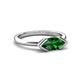 5 - Shireen 0.85 ct Marquise Shape Created Emerald (10 x 5 mm) Women V Prong Solitaire Engagement Ring 