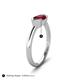 6 - Shireen 1.36 ct Marquise Shape Created Ruby (10 x 5 mm) Women V Prong Solitaire Engagement Ring 