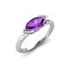 4 - Shireen 0.89 ct Marquise Shape Amethyst (10 x 5 mm) Women V Prong Solitaire Engagement Ring 