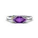 1 - Shireen 0.89 ct Marquise Shape Amethyst (10 x 5 mm) Women V Prong Solitaire Engagement Ring 