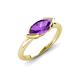4 - Shireen 0.89 ct Marquise Shape Amethyst (10 x 5 mm) Women V Prong Solitaire Engagement Ring 