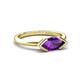5 - Shireen 0.89 ct Marquise Shape Amethyst (10 x 5 mm) Women V Prong Solitaire Engagement Ring 