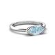 5 - Shireen 0.95 ct Marquise Shape Aquamarine (10 x 5 mm) Women V Prong Solitaire Engagement Ring 