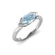 4 - Shireen 0.95 ct Marquise Shape Aquamarine (10 x 5 mm) Women V Prong Solitaire Engagement Ring 