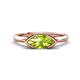 1 - Shireen 1.12 ct Marquise Shape Peridot (10 x 5 mm) Women V Prong Solitaire Engagement Ring 