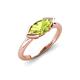 4 - Shireen 1.12 ct Marquise Shape Peridot (10 x 5 mm) Women V Prong Solitaire Engagement Ring 