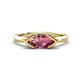 1 - Shireen 1.07 ct Marquise Shape Pink Tourmaline (10 x 5 mm) Women V Prong Solitaire Engagement Ring 