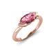 4 - Shireen 1.07 ct Marquise Shape Pink Tourmaline (10 x 5 mm) Women V Prong Solitaire Engagement Ring 