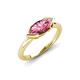 4 - Shireen 1.07 ct Marquise Shape Pink Tourmaline (10 x 5 mm) Women V Prong Solitaire Engagement Ring 