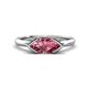 1 - Shireen 1.07 ct Marquise Shape Pink Tourmaline (10 x 5 mm) Women V Prong Solitaire Engagement Ring 