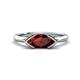 1 - Shireen 1.31 ct Marquise Shape Red Garnet (10 x 5 mm) Women V Prong Solitaire Engagement Ring 