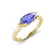 4 - Shireen 1.15 ct Marquise Shape Tanzanite (10 x 5 mm) Women V Prong Solitaire Engagement Ring 