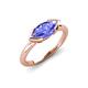 4 - Shireen 1.15 ct Marquise Shape Tanzanite (10 x 5 mm) Women V Prong Solitaire Engagement Ring 