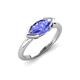 4 - Shireen 1.15 ct Marquise Shape Tanzanite (10 x 5 mm) Women V Prong Solitaire Engagement Ring 