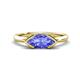 1 - Shireen 1.15 ct Marquise Shape Tanzanite (10 x 5 mm) Women V Prong Solitaire Engagement Ring 